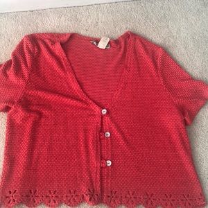 Coral 3 button over shirt size 12